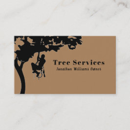 Brown Professional Tree Trimming Service Visitekaartje