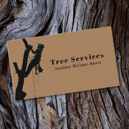 Brown Professional Tree Trimming Service Visitekaartje