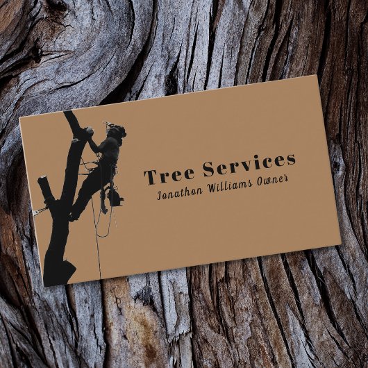 Brown Professional Tree Trimming Service Visitekaartje