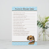 Brown Puppy Dog Boy Baby shower Nursery Rhyme Quiz (Staand voorkant)