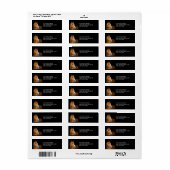 Brown Quarter Horse Photo Black Etiket (Full Sheet)