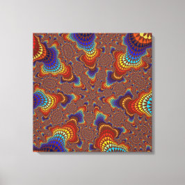 Brown Rainbow Starburst Canvas Afdruk