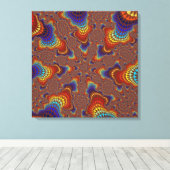 Brown Rainbow Starburst Canvas Afdruk (Insitu (Houten vloer))