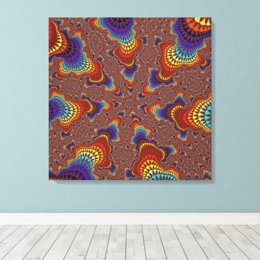 Brown Rainbow Starburst Canvas Afdruk (Insitu (Houten vloer))