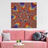 Brown Rainbow Starburst Canvas Afdruk (Insitu (Woonkamer))