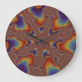 Brown Rainbow Starburst Grote Klok (Voorkant)