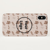 Brown real estate business pattern Case-Mate iPhone case (Achterkant (horizontaal))