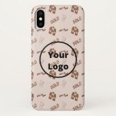Brown real estate business pattern Case-Mate iPhone case (Achterkant)