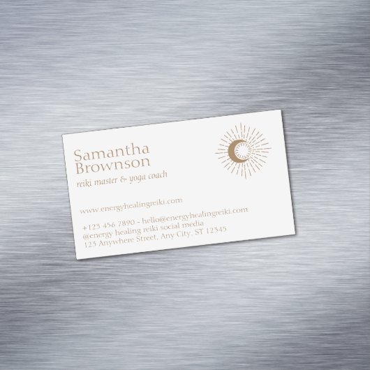 Brown Reiki Master Magnetisch Visitekaartje (Voorbeeld)