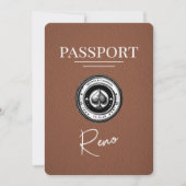 Brown Reno Passport Bewaar de datum Save The Date (Voorkant)