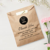 Brown Restaurant Bakery Food Custom Logo Bedankzakje (Gezegeld)