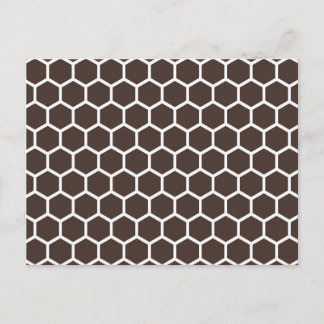Brown Retro Colorful Modern Honeycomb Pattern Briefkaart