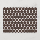 Brown Retro Colorful Modern Honeycomb Pattern Briefkaart (Voorkant)