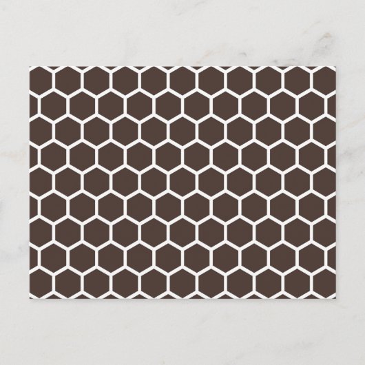 Brown Retro Colorful Modern Honeycomb Pattern Briefkaart (Voorkant)
