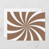 Brown Retro Colorful Modern Swirls Pattern Briefkaart (Voorkant / Achterkant)