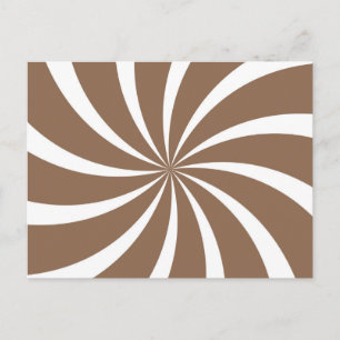 Brown Retro Colorful Modern Swirls Pattern Briefkaart