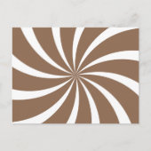 Brown Retro Colorful Modern Swirls Pattern Briefkaart (Voorkant)