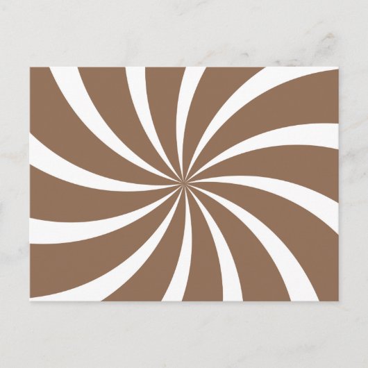 Brown Retro Colorful Modern Swirls Pattern Briefkaart (Voorkant)