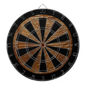 Brown Retro Custom Leather Dartbord (Voorkant)
