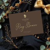 Brown Ring Bearer Chic Wedding Simple Proposal