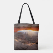 BROWN ROCKY MOUNTAIN TIJDENS SUNSET TOTE BAG (Achterkant)