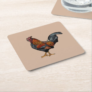 Brown Rooster Onderzetter