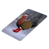 Brown Rooster Santa Claus Magneet (Linkerzijde)