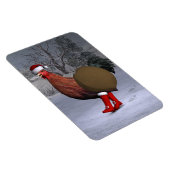 Brown Rooster Santa Claus Magneet (Rechterzijde)