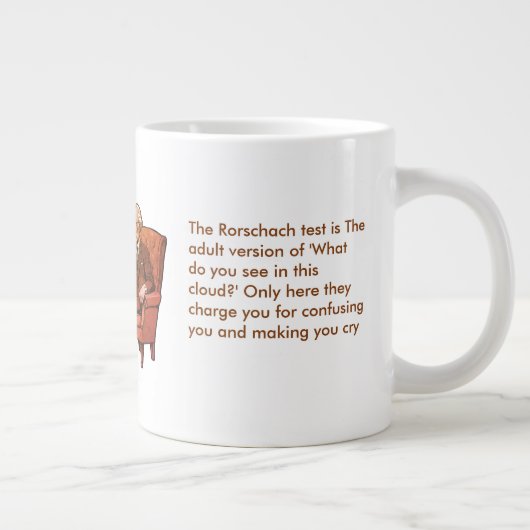 Brown Rorschach Freud Brain Psychologist Mental He Grote Koffiekop (Rechts)