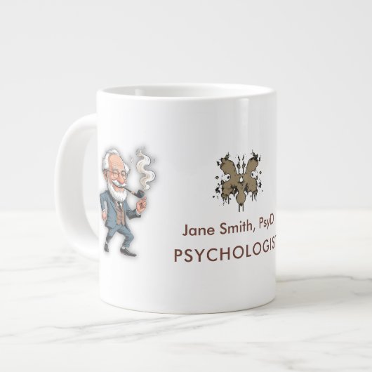 Brown Rorschach Psychology Customizable Freud Figu Grote Koffiekop (Links)