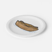 Brown Row Boat Papieren Bordje (Gekanteld)