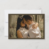 Brown RSVP QR Code Card for Modern Wedding Kaartje (Achterkant)