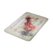 Brown Rust Cream Waterverf Violin Sheet Music Badmat (Gekanteld)