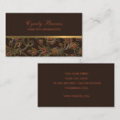 Brown Rust Gold Damask Visitekaartje (Voorkant / Achterkant)