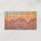 Brown Rust Metallic Texture Monogram Initial Visitekaartje (Achterkant)