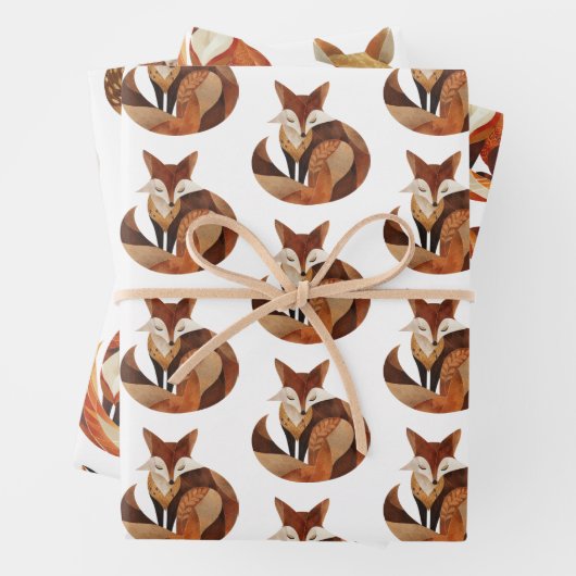 Brown Rust Sinaasappel Cream Fox Inpakpapier Vel (In situ)