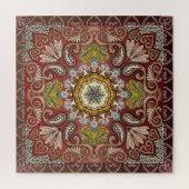Brown Rust Yellow Tan Paisley Bandana Pattern Legpuzzel (Verticaal)