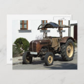 Brown Rusty Tractor Briefkaart (Voorkant / Achterkant)