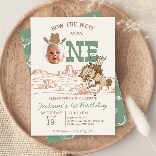 Brown Sage Boys How The West Was One 1e verjaardag Kaart