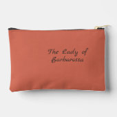 Brown Sailing Boat and Name on Red Etui (Achterkant)