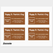 Brown Saint Patrick Business Rectangle Sticker (Vel)