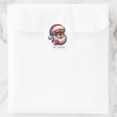 Brown Santa Christmas Stickers – Sheet of 20 (Tas)