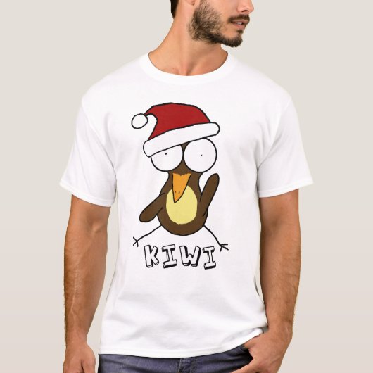 Brown Santa Kiwi T-Shirt (Voorkant)