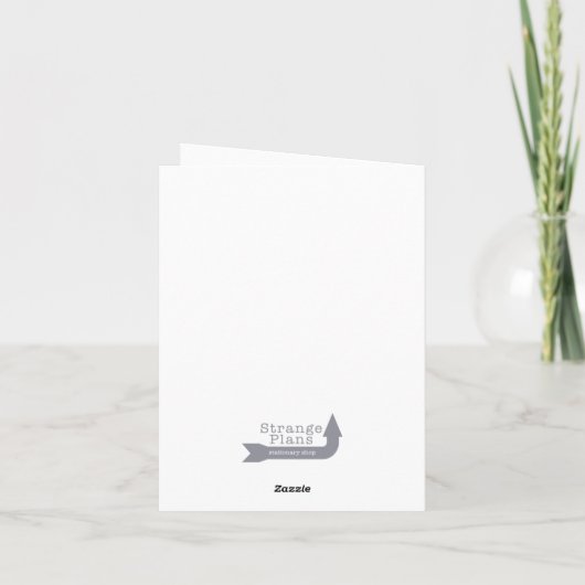 Brown Sasquatch Heart Silhouette Kaart (Achterkant)