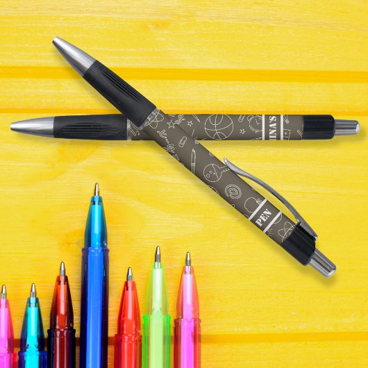 Brown School elementen patroon gepersonaliseerd Pen