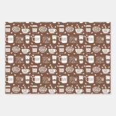 BROWN SEAMLESS PATTERNS WRAPPINGPAPIERSCHAPEN INPAKPAPIER VEL (Voorkant)