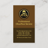 Brown Shades Gold Chauffeur Visitekaartje (Achterkant)