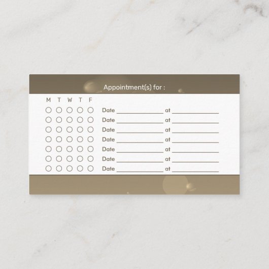 Brown Shadow Dental Dentistry Teeth Appointment Visitekaartje (Achterkant)