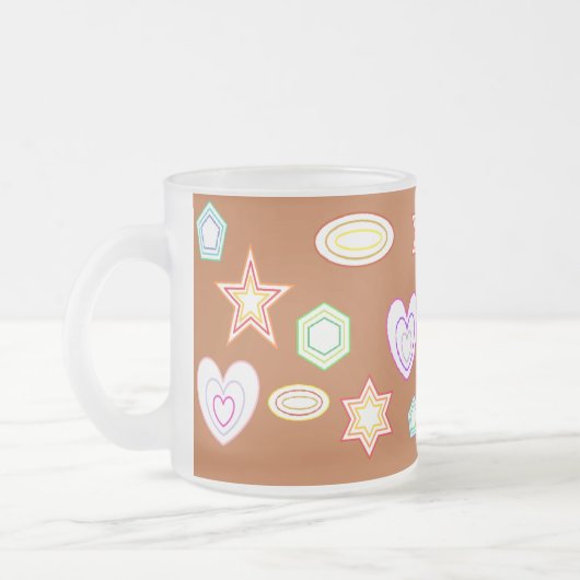 Brown Shapes mug Matglas Koffiemok (Links)