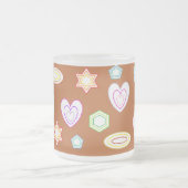 Brown Shapes mug Matglas Koffiemok (Center)